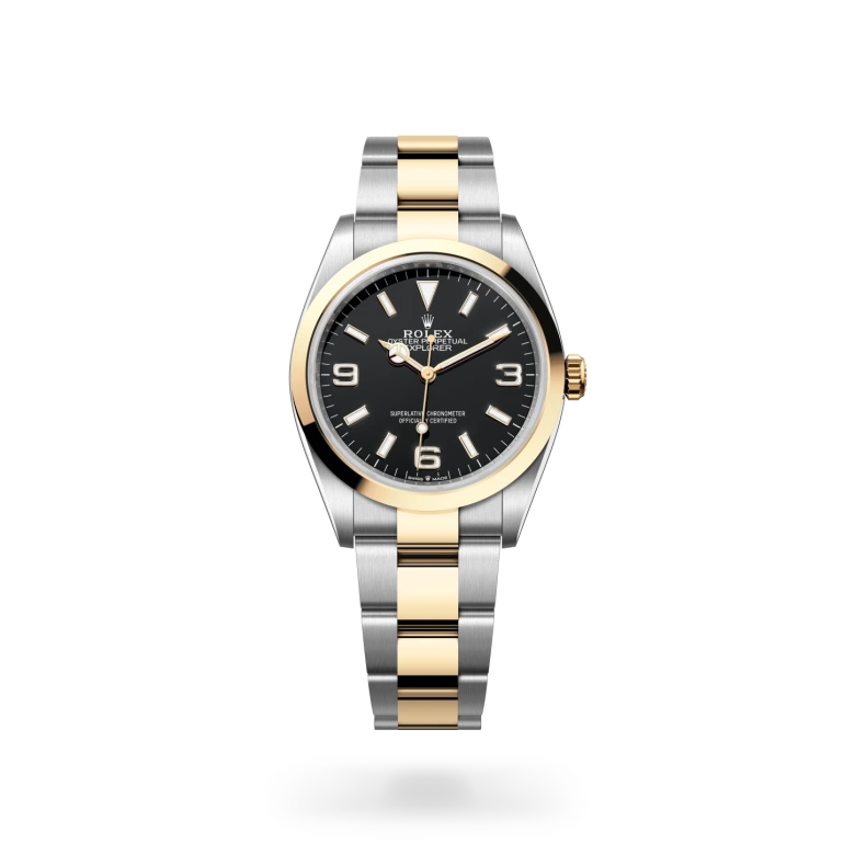 Rolex Explorer 36 Yellow Gold Rolesor Oystersteel, M124273-0001